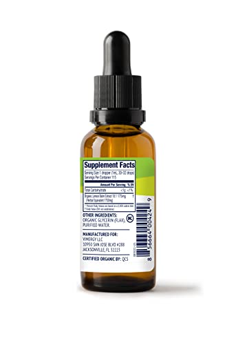 Vimergy Lemon Balm Tincture – USDA Organic & Alcohol-Free


