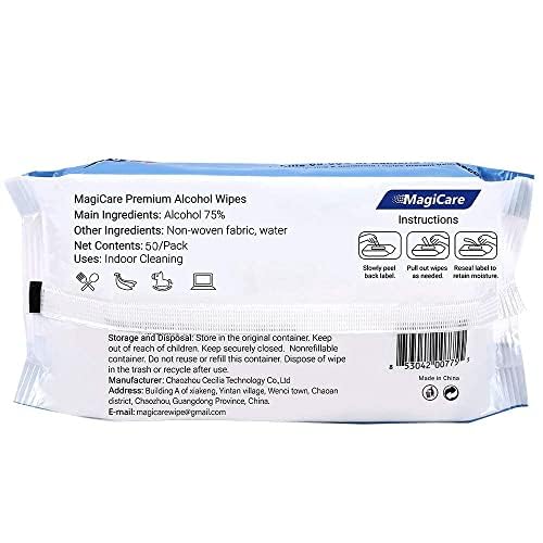 MagiCare 75% Alcohol Wipes | Unscented Sanitizing Wipes

