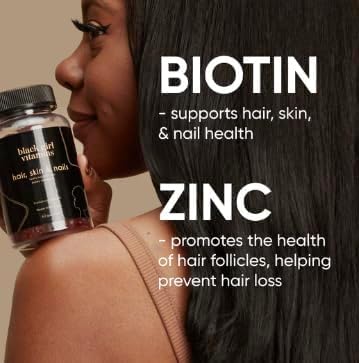 Black Girl Vitamins Hair Skin & Nails Gummies Biotin 6000mcg

