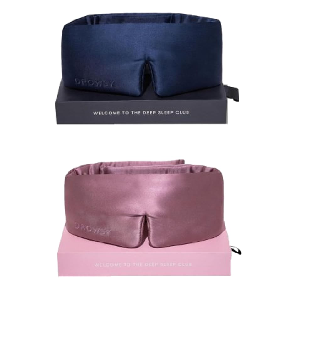 DROWSY Silk Sleep Mask - Face-hugging, padded cocoon in pure Mulberry silk
