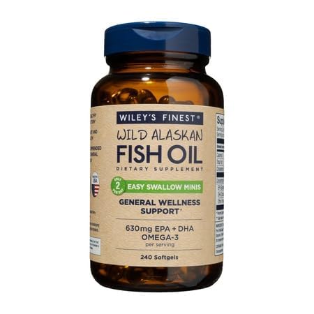 Wiley’s Easy Swallow Minis Wild Alaskan Fish Oil Omega-3