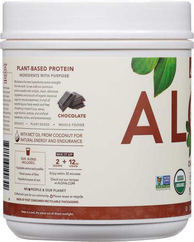 ALOHA Organic Plant Based Protein Powder - Vegan, Non-GMO

