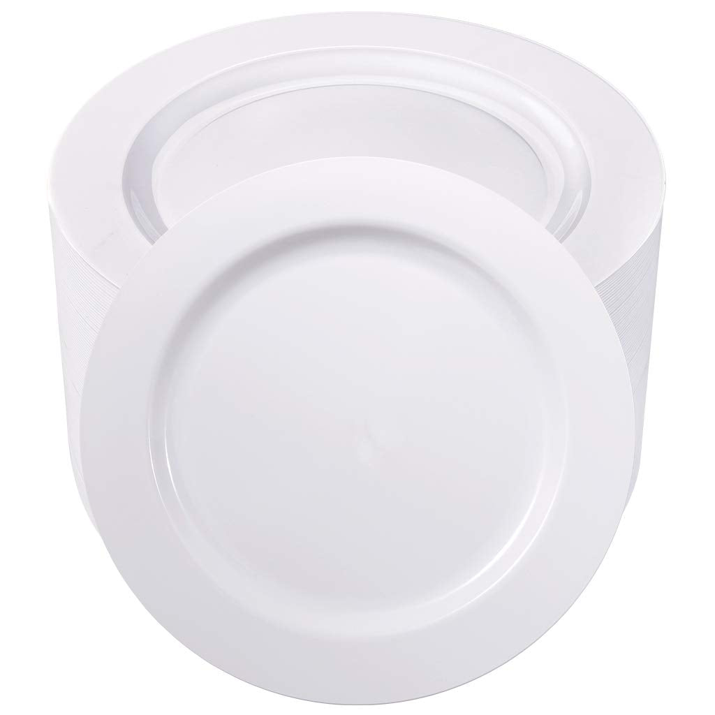bUCLA Disposable Dinner Plates - Premium Plastic Tableware

