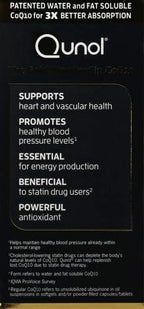 Qunol Ultra CoQ10 Softgels Water- and Fat-Soluble Antioxidant

