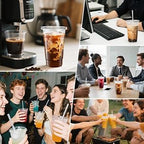 Clear Plastic Cups with Lids and Straws | Leak-Proof PET

