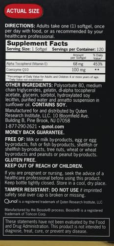 Qunol Ultra CoQ10 Softgels Water- and Fat-Soluble Antioxidant

