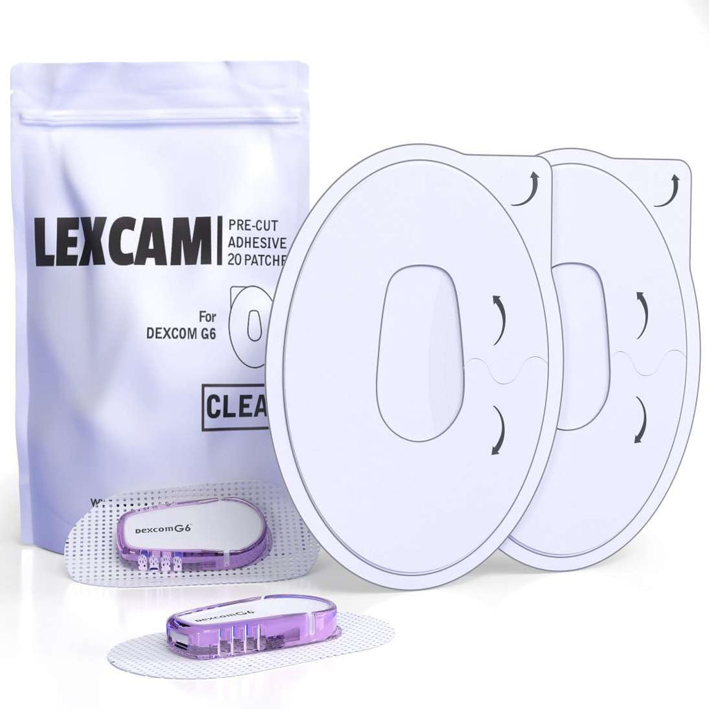 Lexcam Adhesive Patches for CGM Sensors, Waterproof Transparent Overpatches