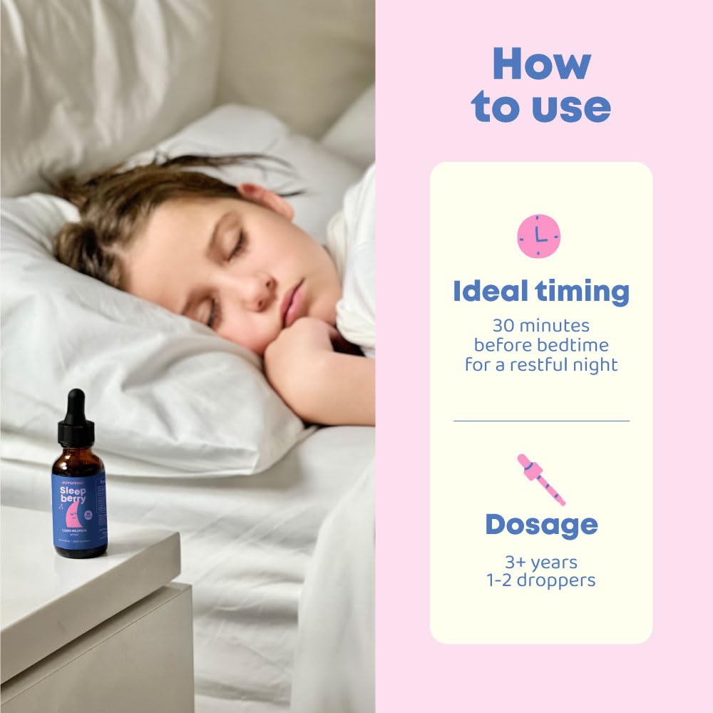JoySpring Sleepberry Kids Melatonin Liquid with L-Theanine

