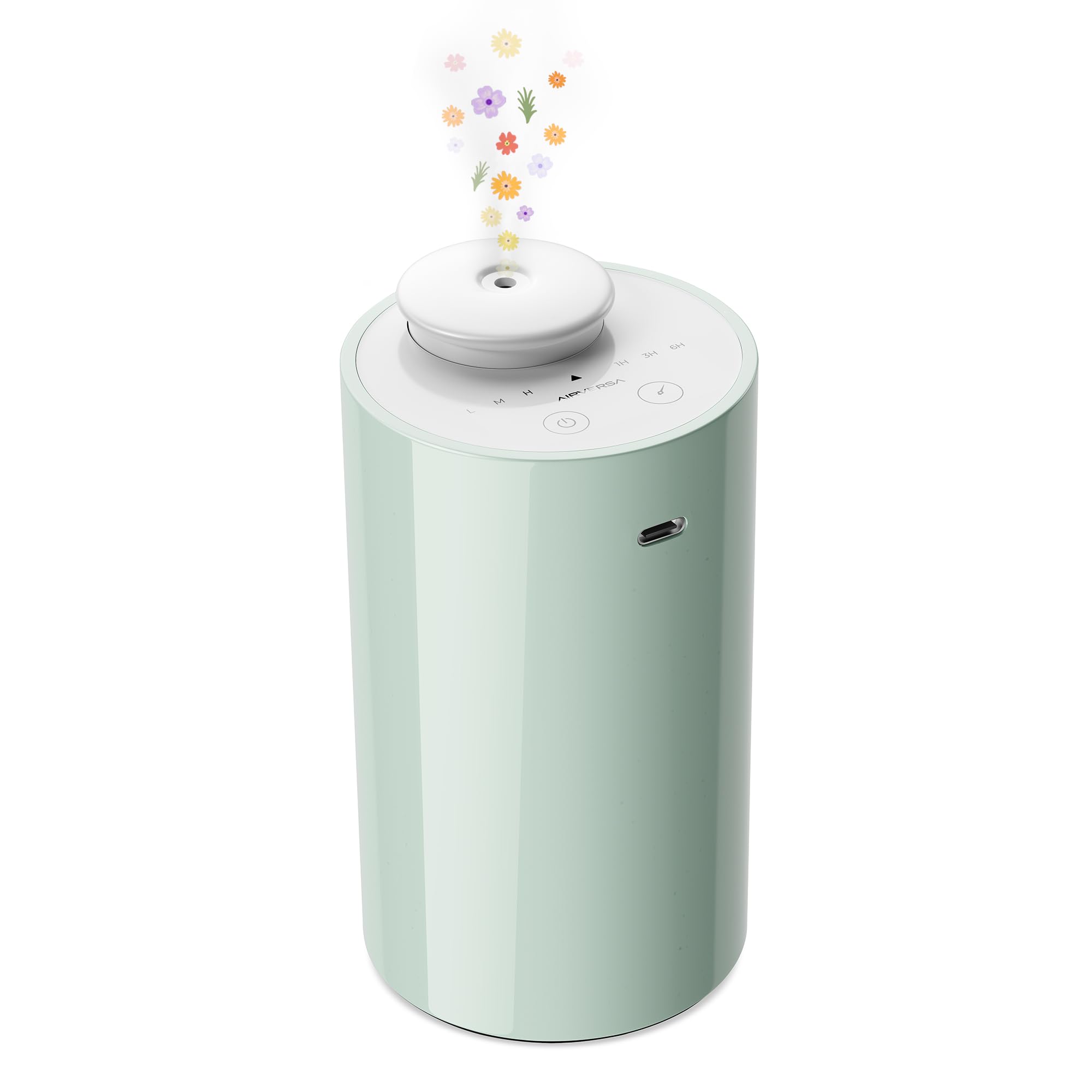 Airversa Waterless Diffuser for Essential Oils – Battery-Powered Car Diffuser