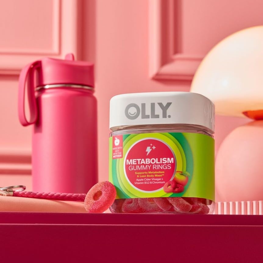 OLLY Metabolism Gummy Rings Apple Cider Vinegar B12 Chromium

