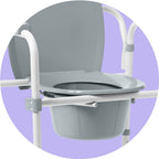 Medline 3-in-1 Steel Bedside Commode - Folding Frame

