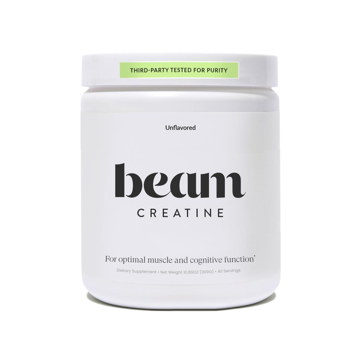 BEAM Creatine Monohydrate Powder – 5g Micronized Creatine for Muscle Strength