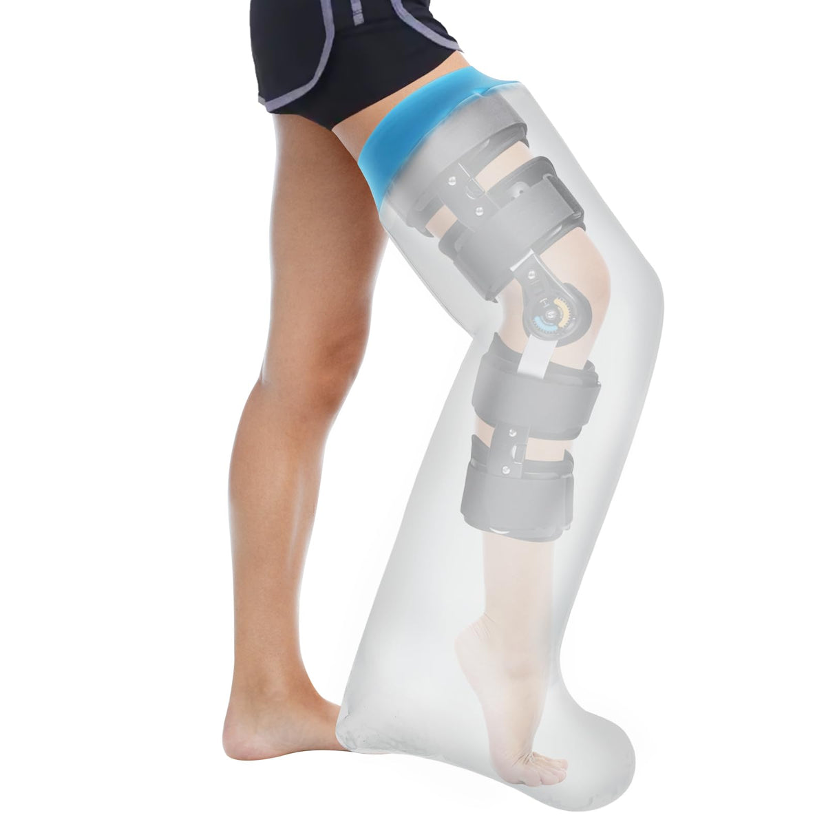 Waterproof Shower Cast Cover for Adults with Non-Slip Bottom