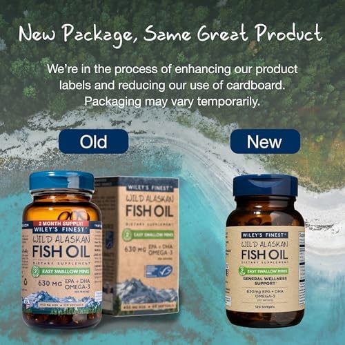 Wiley’s Easy Swallow Minis Wild Alaskan Fish Oil Omega-3

