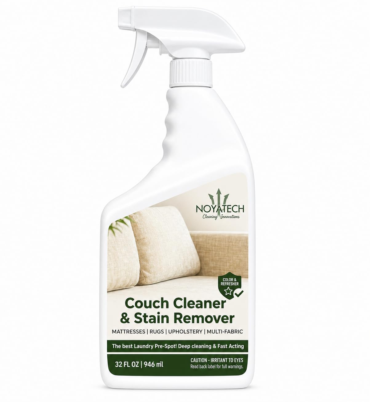 NOYATECH Couch Cleaner and Stain Remover Spray - Non-Toxic

