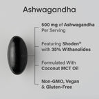 Sports Research Ashwagandha Softgels for Relaxation and Sleep


