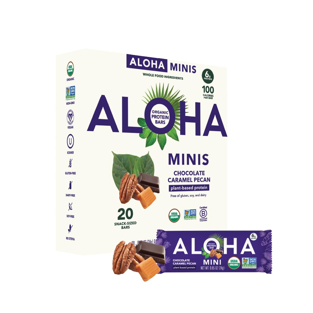 ALOHA Organic Plant Based Protein Bar MINIS – Vegan Gluten Free Snack