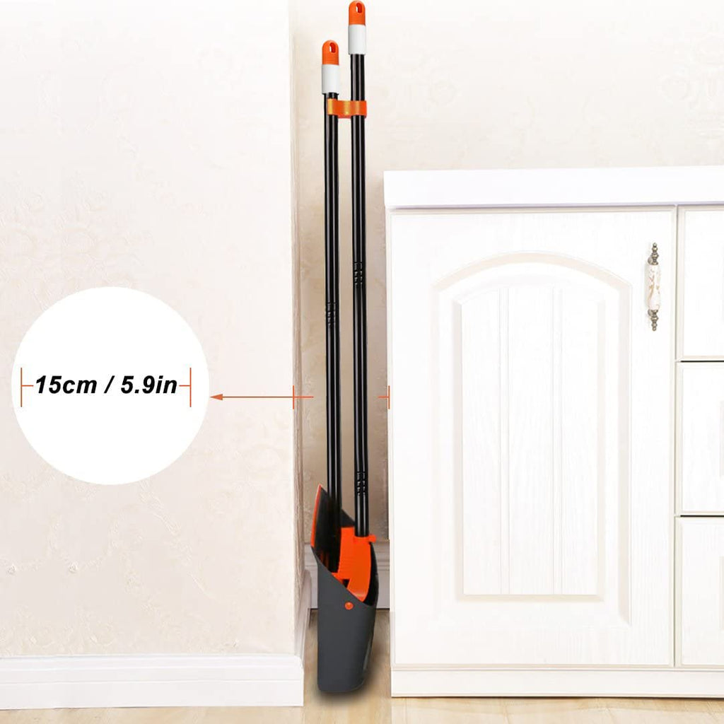 TreeLen Broom and Dustpan Set – Stand-Up Cleaning Tool

