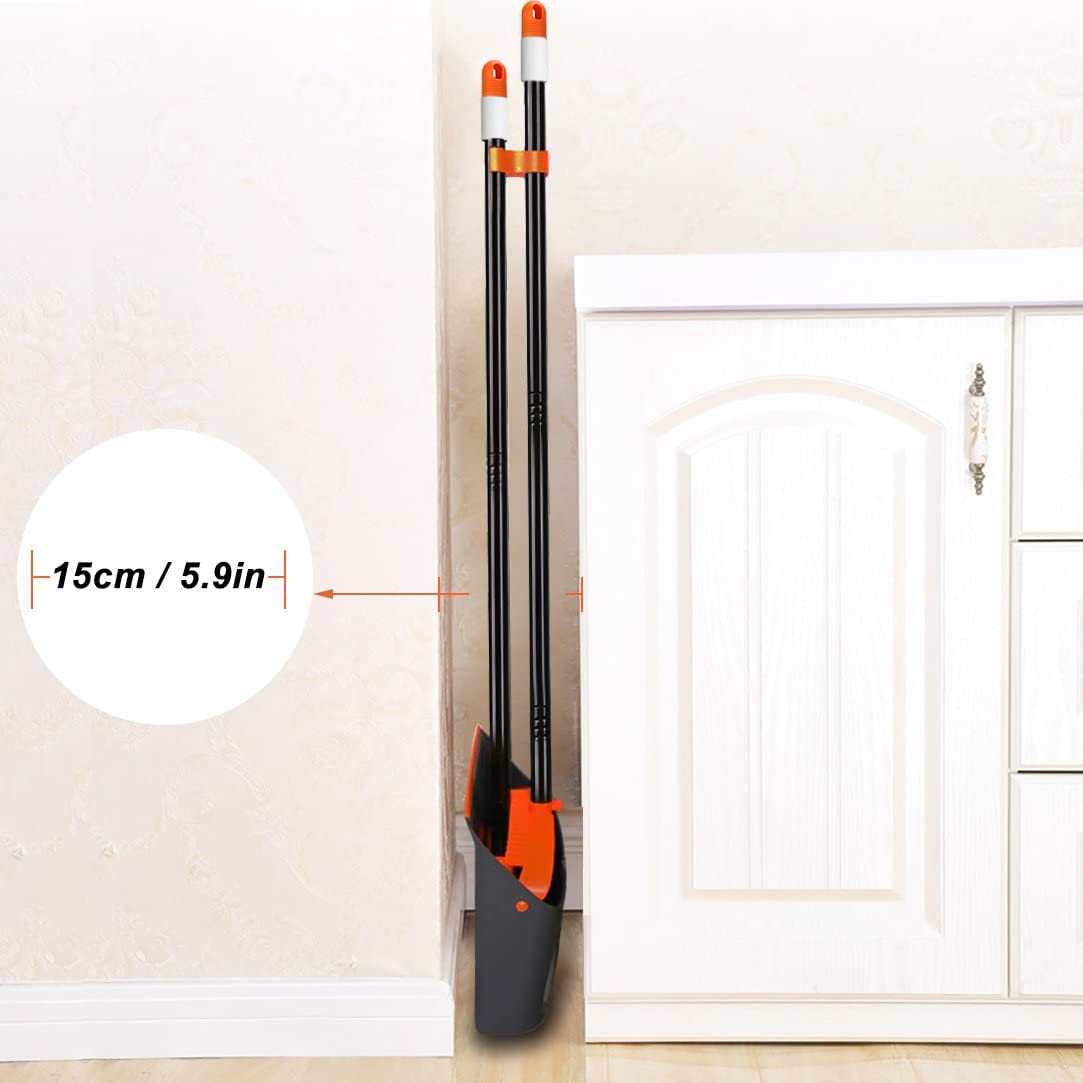 TreeLen Broom and Dustpan Set – Stand-Up Cleaning Tool

