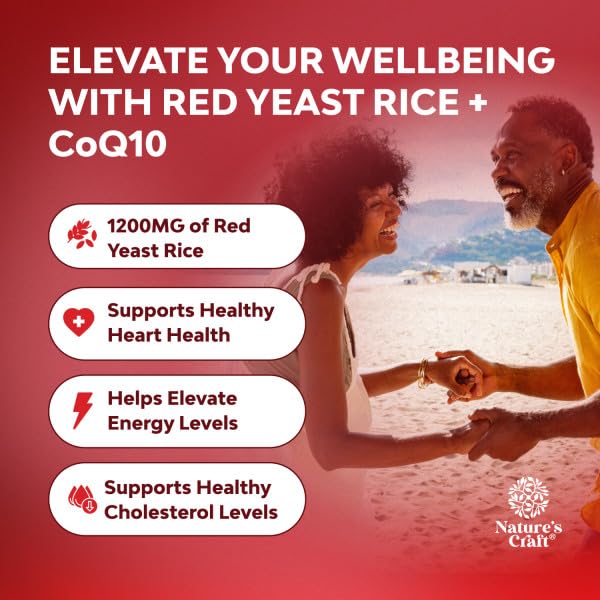 Natures Craft Red Yeast Rice CoQ10 Supplement for Heart Health

