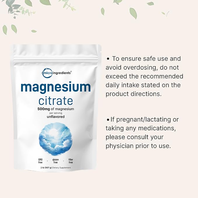 Magnesium Citrate Powder Supplement | Daily Mineral Support

