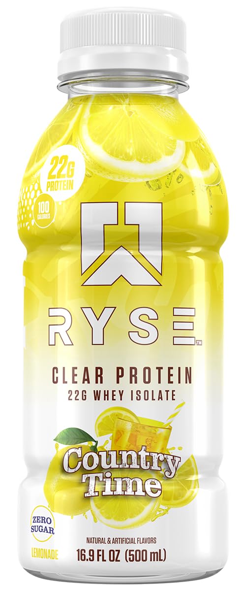 RYSE Clear Protein Drink - 22g Whey Isolate, Sugar-Free