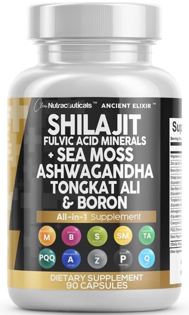 Clean Nutraceuticals Shilajit Capsule with Sea Moss | Energy

