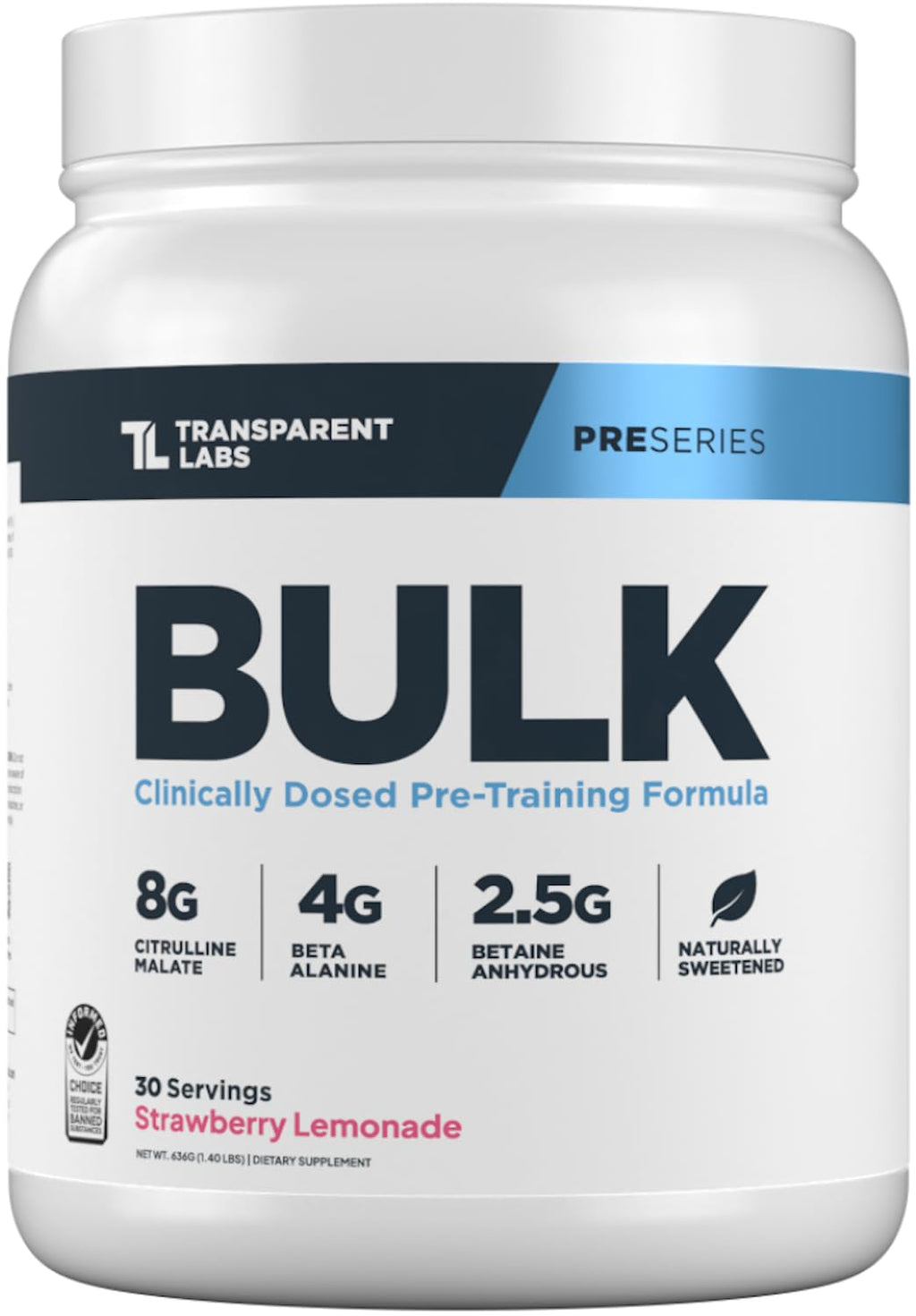 Transparent Labs Bulk Pre-Workout Powder

