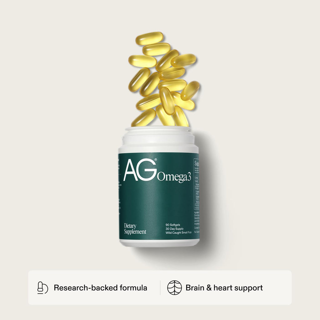 Omega-3 Fish Oil Softgels by AG1 - Heart & Brain Support

