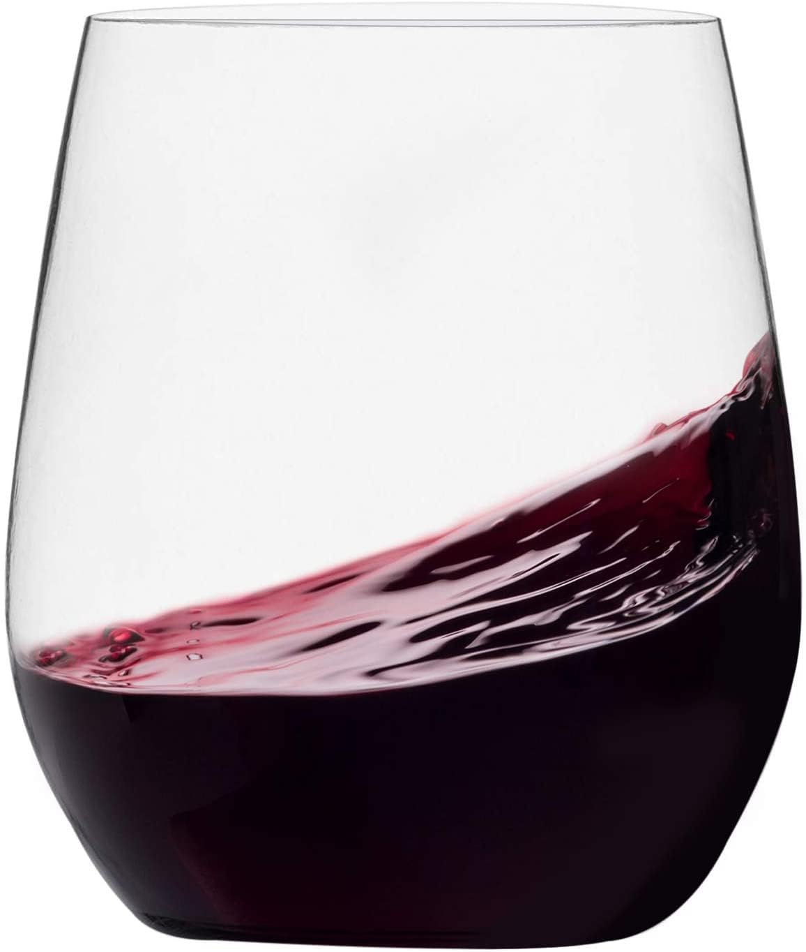 Munfix Disposable Stemless Plastic Wine Glasses

