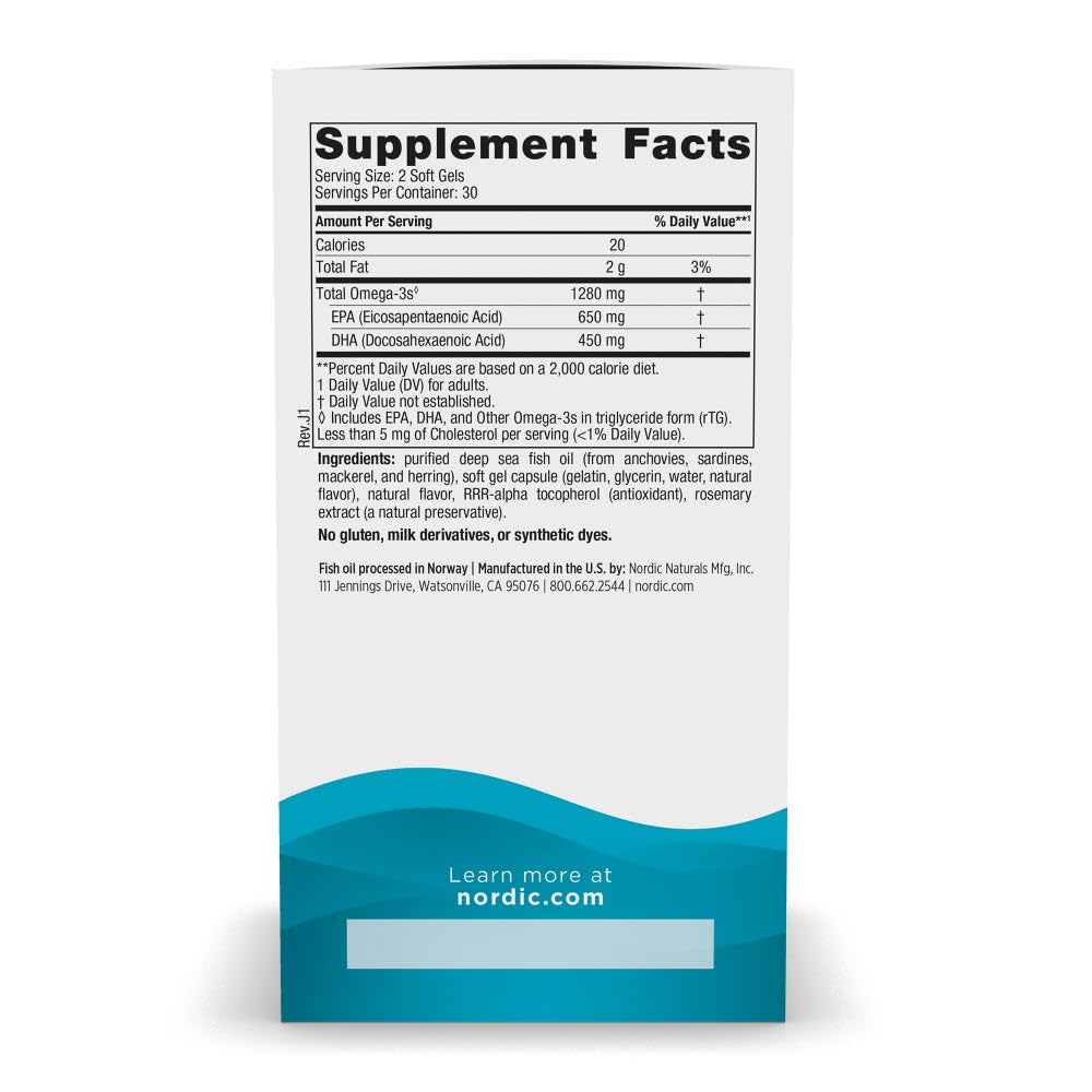 Nordic Naturals Ultimate Omega Omega-3 Fish Oil Non-GMO

