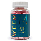 WEEM Hair Skin Nails Gummies - Vegan Biotin Vitamins for Healthy Hair & Nails