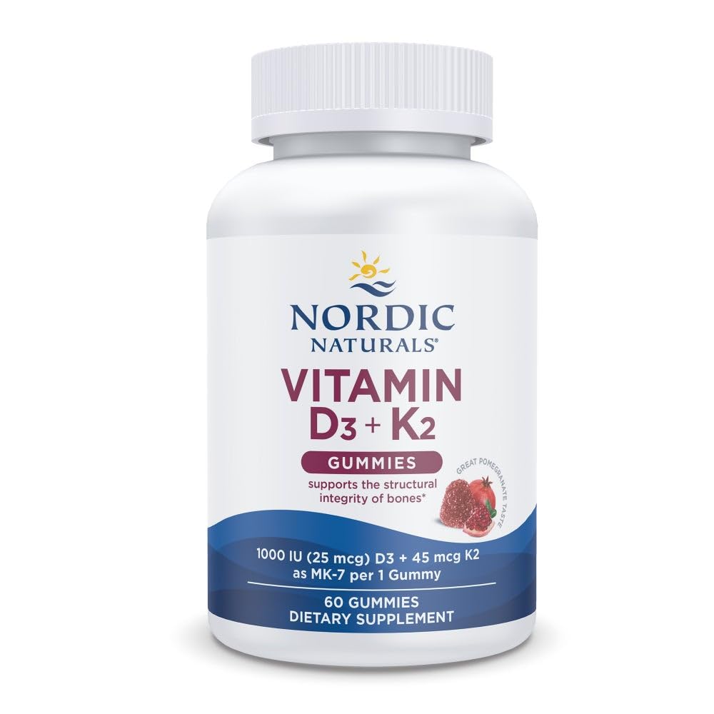 Nordic Naturals Vitamin D3 + K2 Gummies Pomegranate

