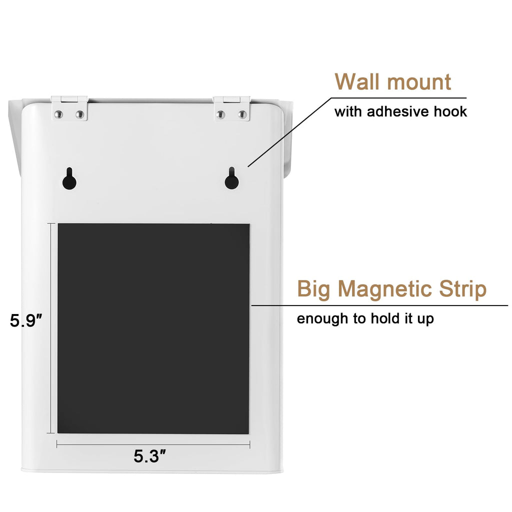SUBEKYU Magnetic Lint Bin for Laundry Room | Wall Mount Lid

