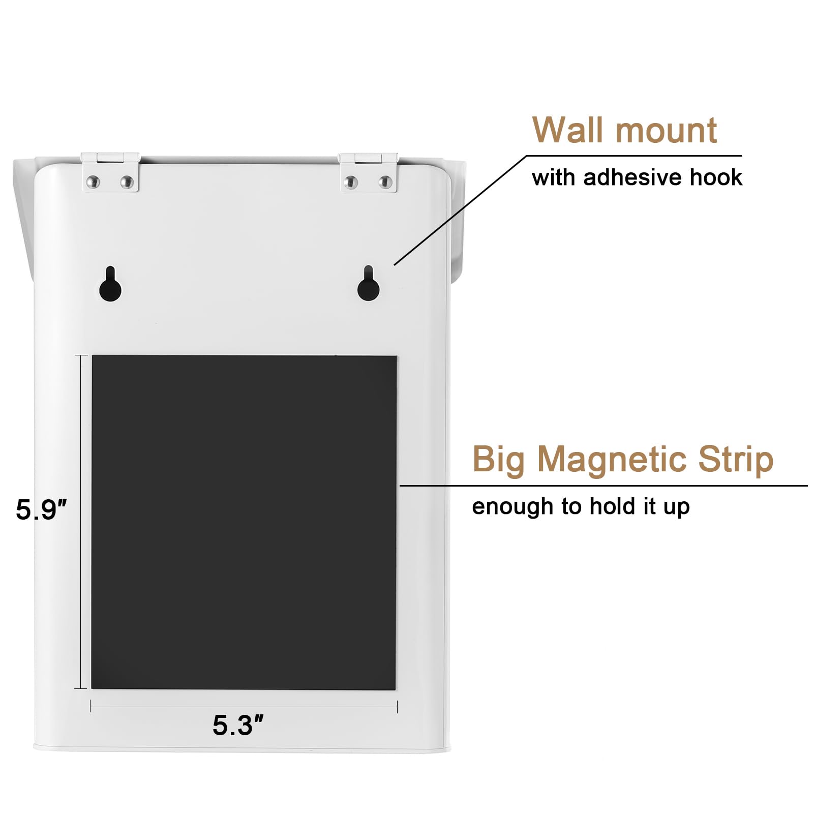SUBEKYU Magnetic Lint Bin for Laundry Room | Wall Mount Lid

