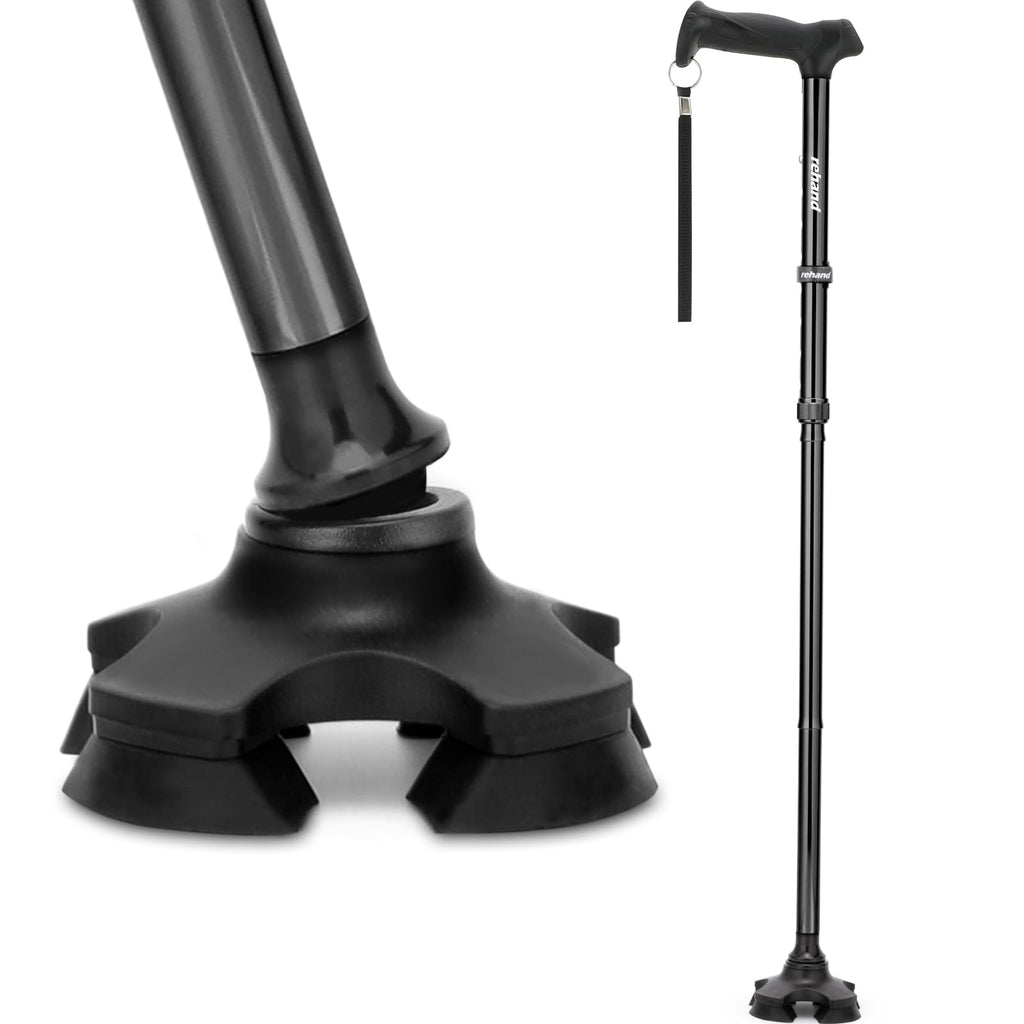 Walking Cane REHAND Foldable Adjustable Self-Standing Pivot

