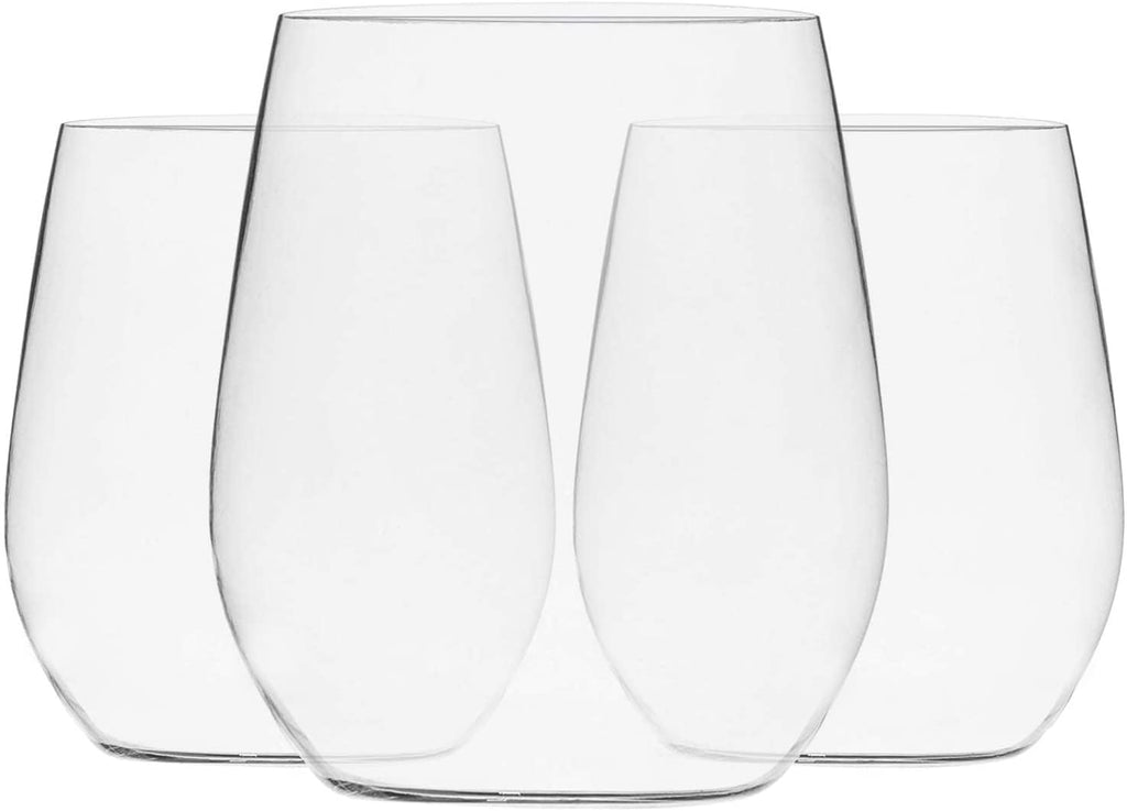 Munfix Disposable Stemless Plastic Wine Glasses

