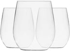 Munfix Disposable Stemless Plastic Wine Glasses

