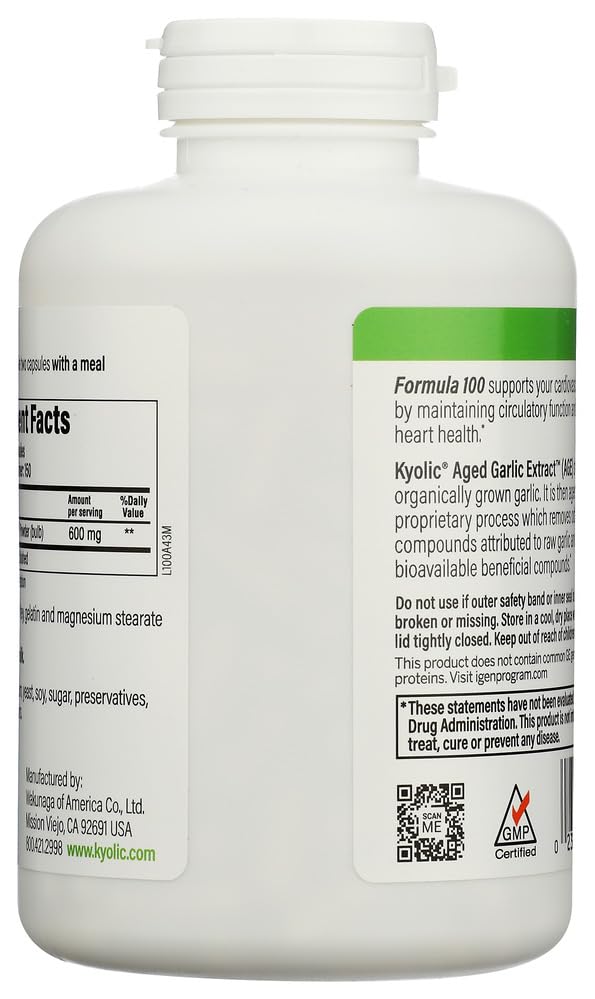 Kyolic Aged Garlic Extract Formula Odorless Garlic

