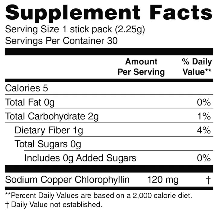 Nature's Sunshine Chlorophyll Stick Packs Detox & Digestive

