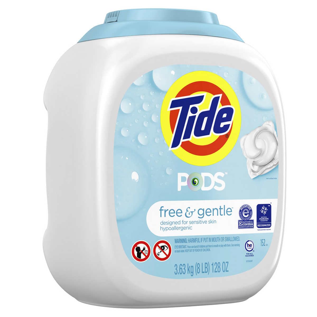 Tide PODS Free & Gentle Laundry Detergent Pods, Hypoallergenic