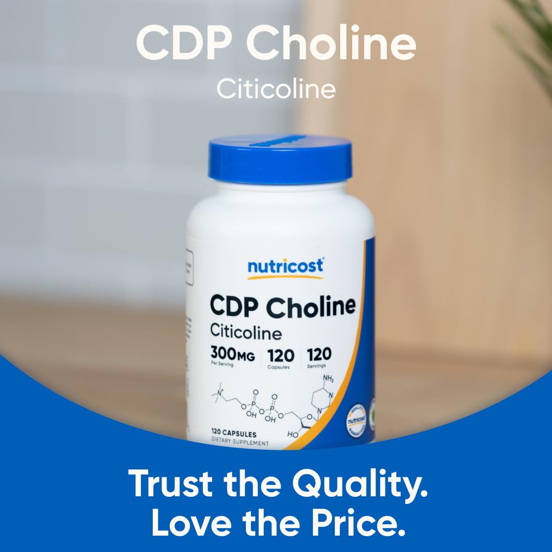 Nutricost CDP Choline 300 mg Vegetarian Capsule


