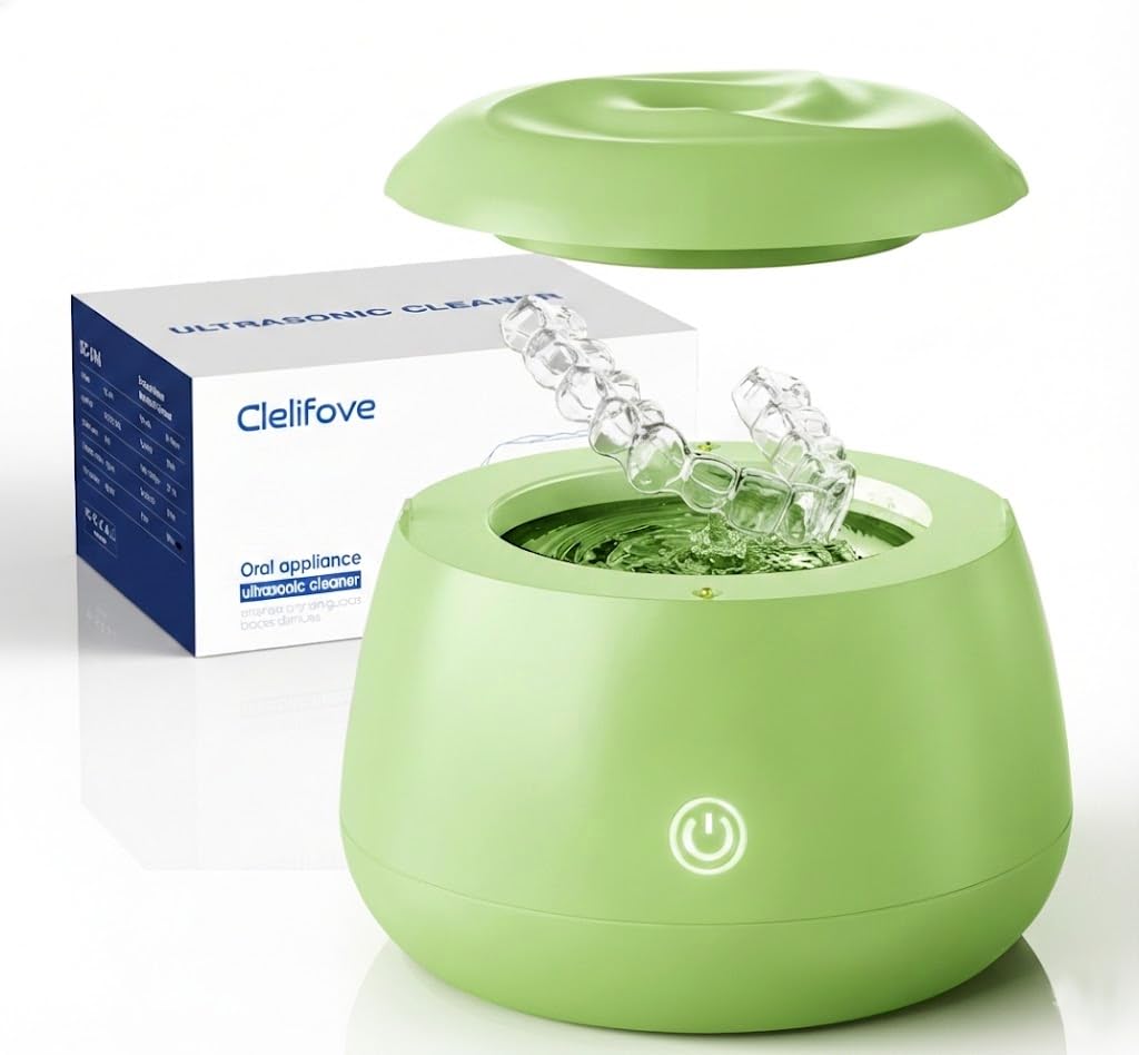 Ultrasonic Retainer Cleaner Pod for Dentures Aligners & Trays