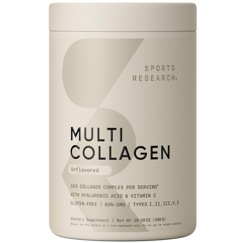 Sports Research Multi Collagen Protein Powder with Hyaluronic Acid