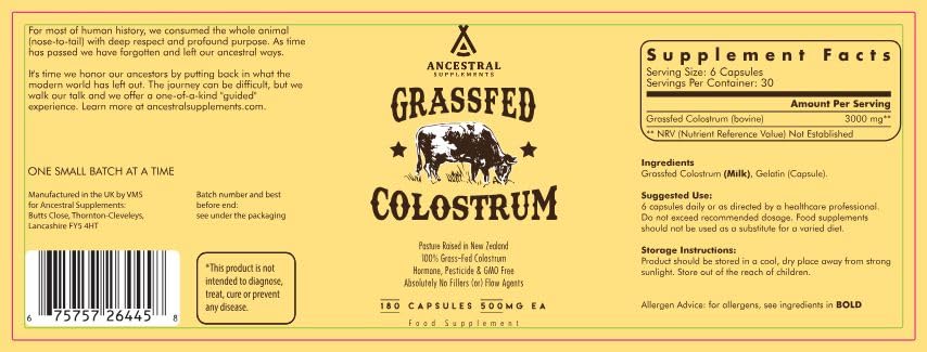 Ancestral Supplements Grass Fed Beef Colostrum Supplement

