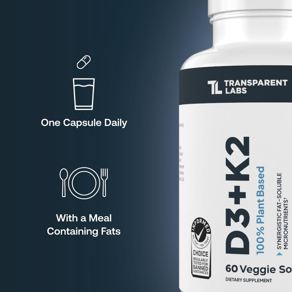 Transparent Labs Vitamin D3 K2 Supplement | Immune & Bone

