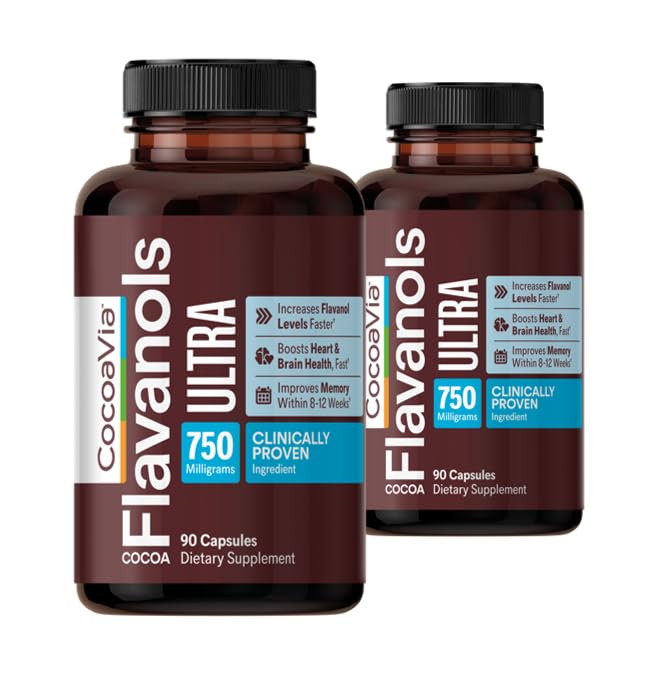 CocoaVia Ultra Cocoa Flavanols for Heart & Brain Health – Vegan & Gluten-Free