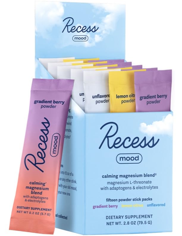 Recess Mood Powder Magnesium L-Threonate Calm Support Supplement