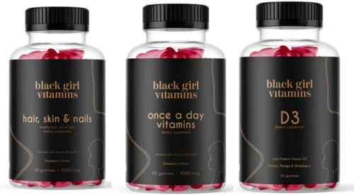 Black Girl Vitamins Hair Skin Nails Vitamin D & Multivitamin

