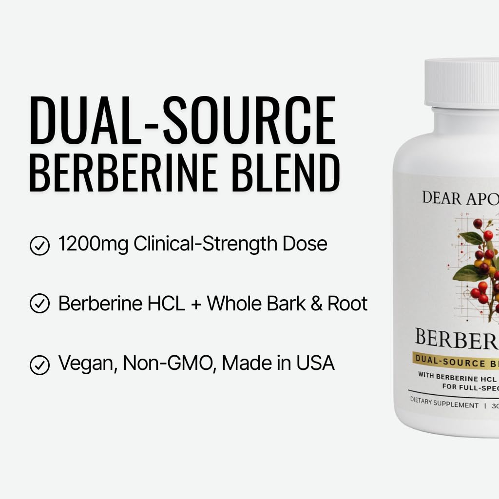 Berberine HCl Complex with Bark and Root - Vegan Capsules


